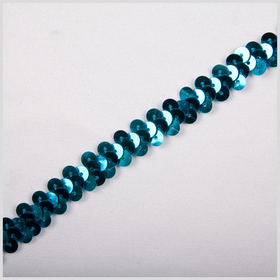 3/8" Turquoise Stretch Sequin 3/8" Turquoise Stretch Sequin