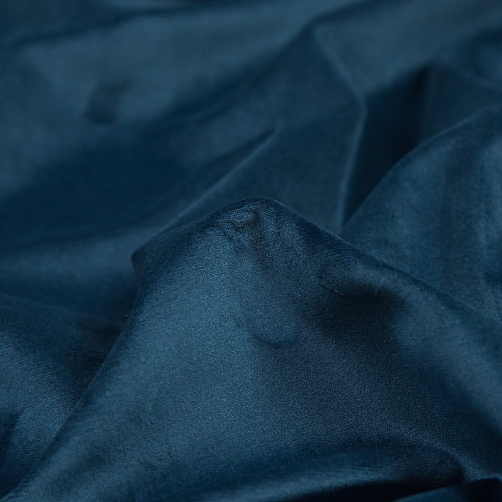 Ultra Soft Polyester Velvet - Navy - British Imported Detail Ultra Soft Polyester Velvet - Navy - British Imported Detail