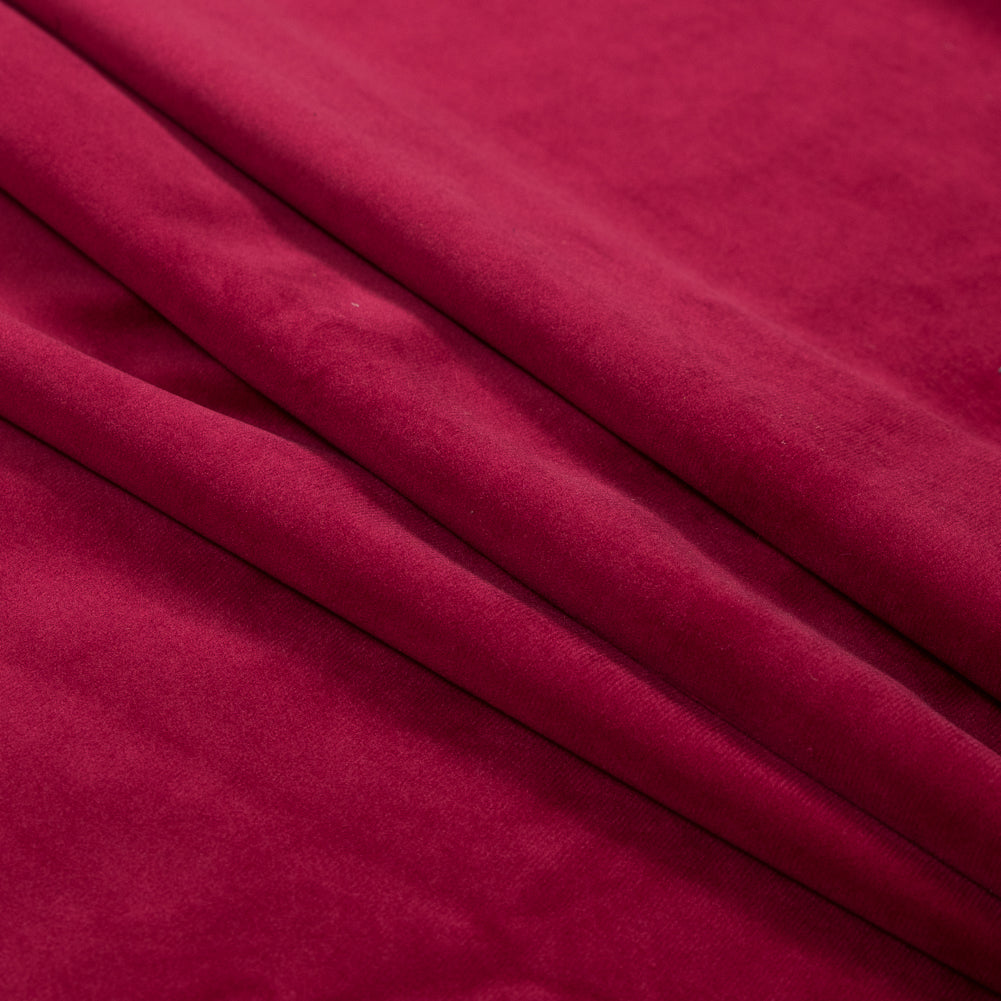 Ultra Soft Polyester Velvet - Wine - British Imported Folded Ultra Soft Polyester Velvet - Wine - British Imported Folded