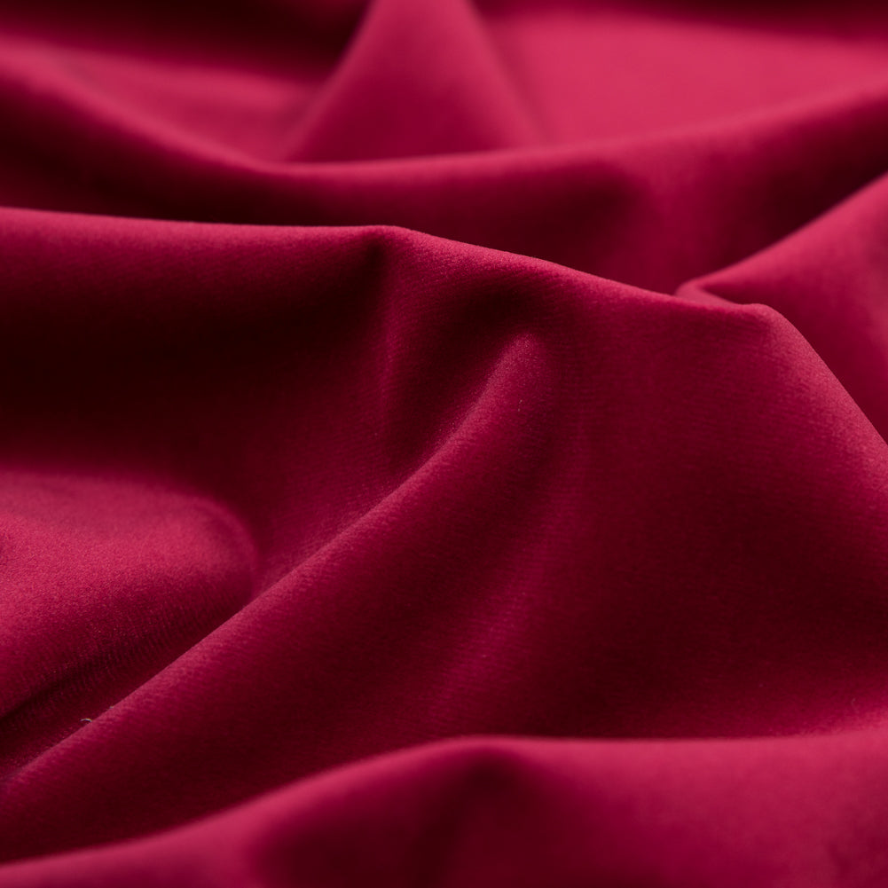 Ultra Soft Polyester Velvet - Wine - British Imported Detail Ultra Soft Polyester Velvet - Wine - British Imported Detail
