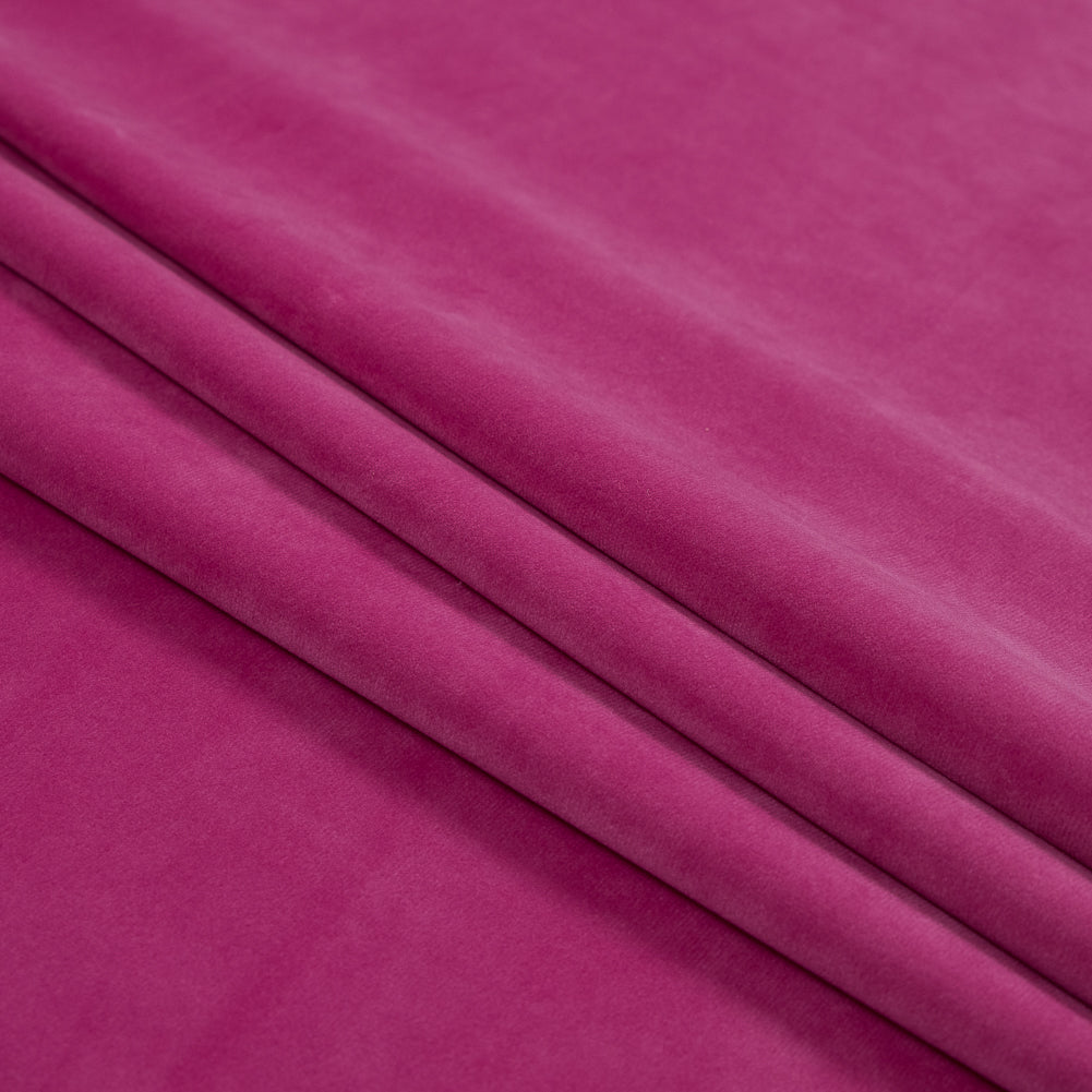 Ultra Soft Polyester Velvet - Hollyhock - British Imported Folded Ultra Soft Polyester Velvet - Hollyhock - British Imported Folded