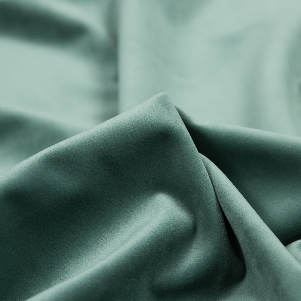 Ultra Soft Polyester Velvet - Seafoam - British Imported Detail Ultra Soft Polyester Velvet - Seafoam - British Imported Detail