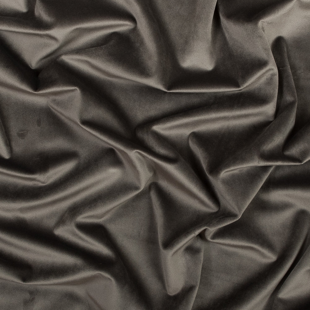 Ultra Soft Polyester Velvet - Gunmetal - British Imported Ultra Soft Polyester Velvet - Gunmetal - British Imported