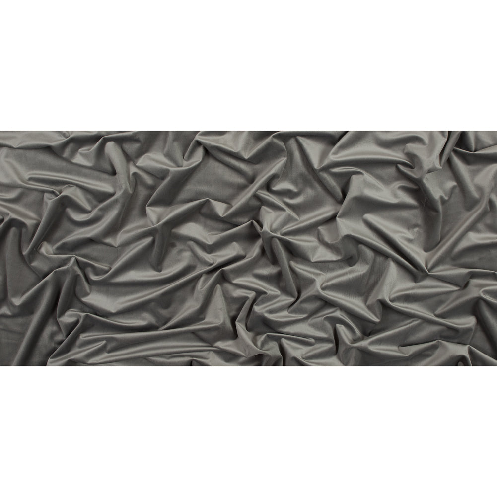 Ultra Soft Polyester Velvet - Gray - British Imported Full Ultra Soft Polyester Velvet - Gray - British Imported Full