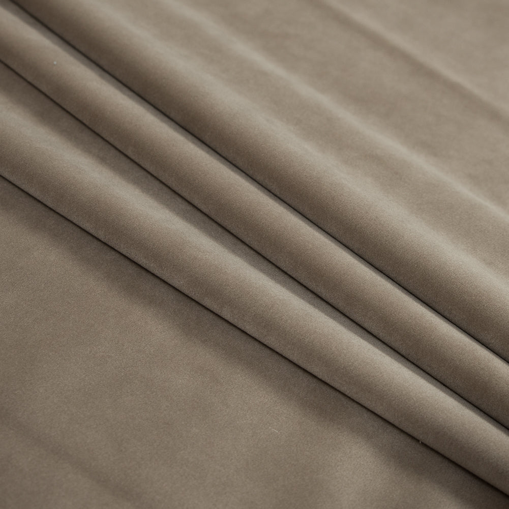 Ultra Soft Polyester Velvet - Otter - British Imported Folded Ultra Soft Polyester Velvet - Otter - British Imported Folded