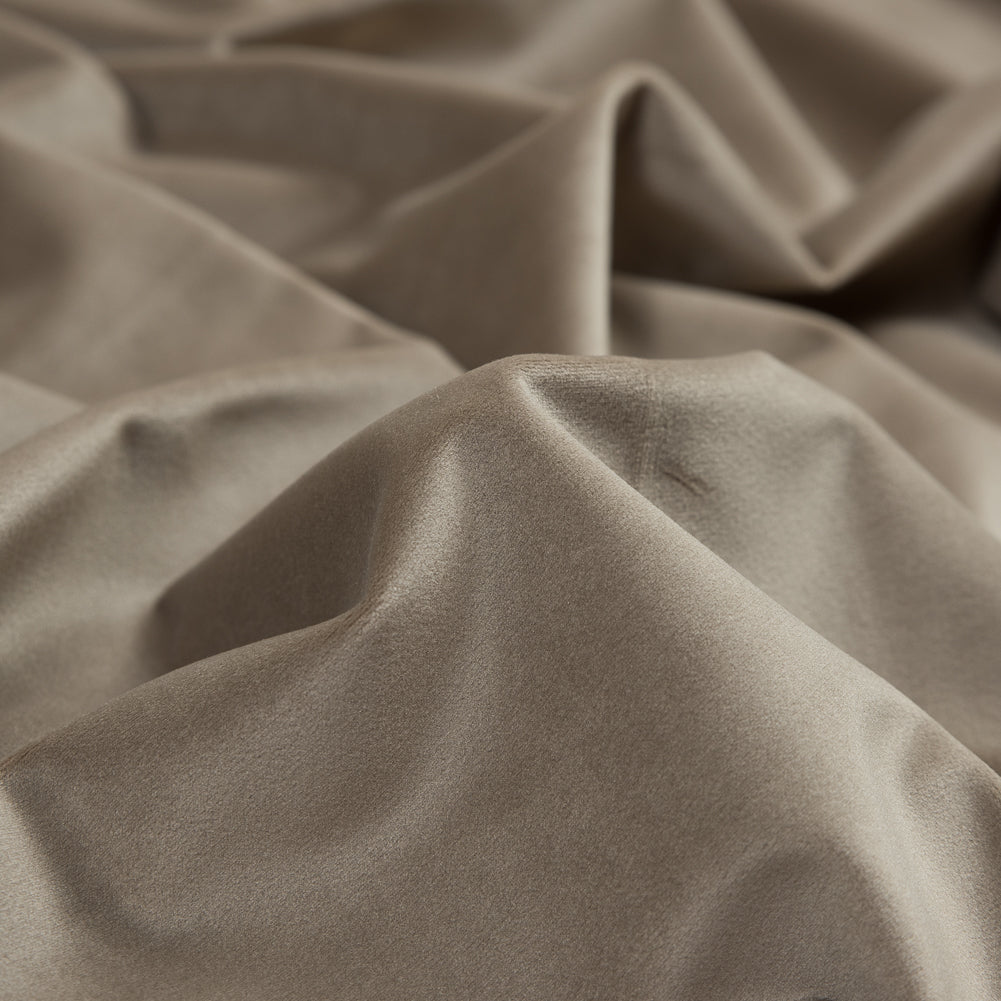 Ultra Soft Polyester Velvet - Otter - British Imported Detail Ultra Soft Polyester Velvet - Otter - British Imported Detail