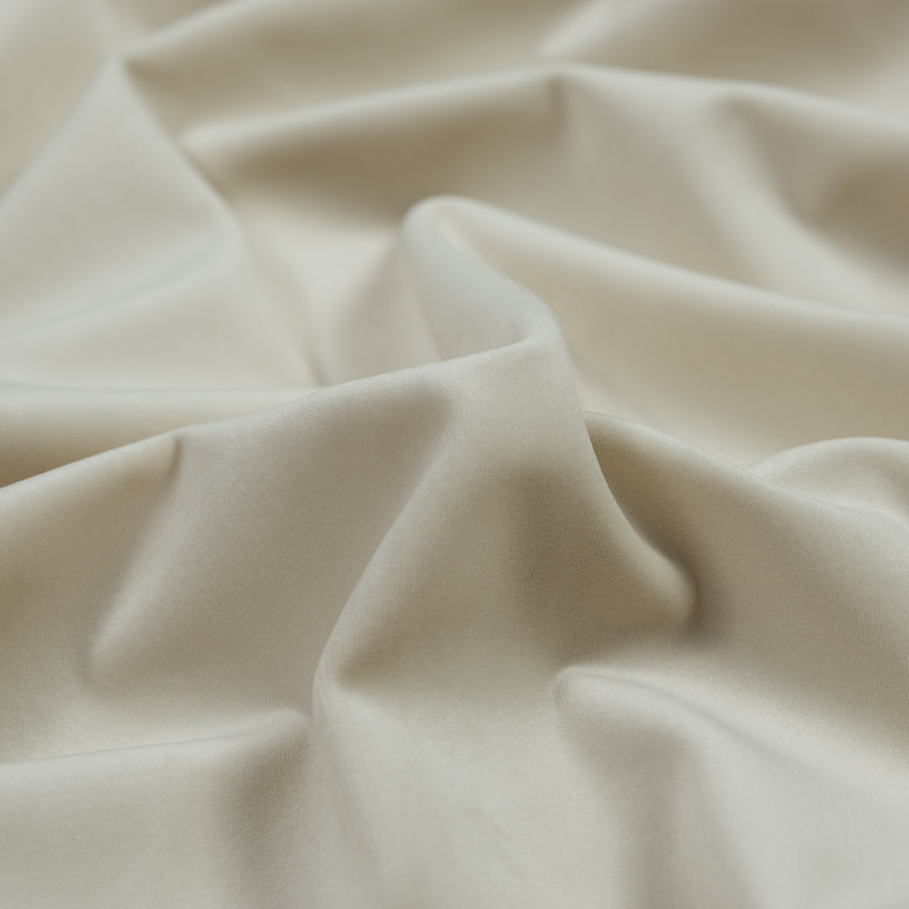 Ultra Soft Polyester Velvet - Oyster - British Imported Detail Ultra Soft Polyester Velvet - Oyster - British Imported Detail