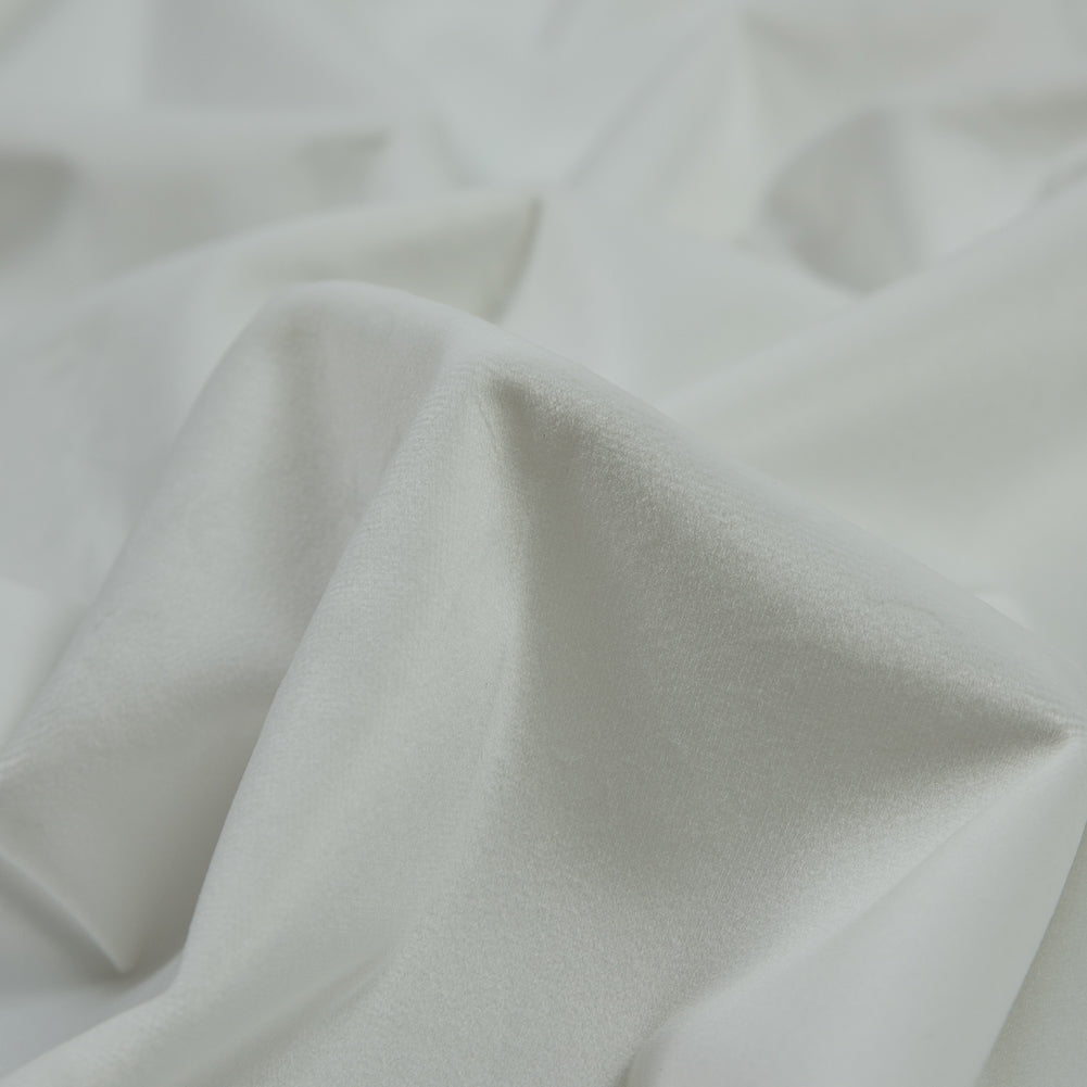Ultra Soft Polyester Velvet - Pearl - British Imported Detail Ultra Soft Polyester Velvet - Pearl - British Imported Detail