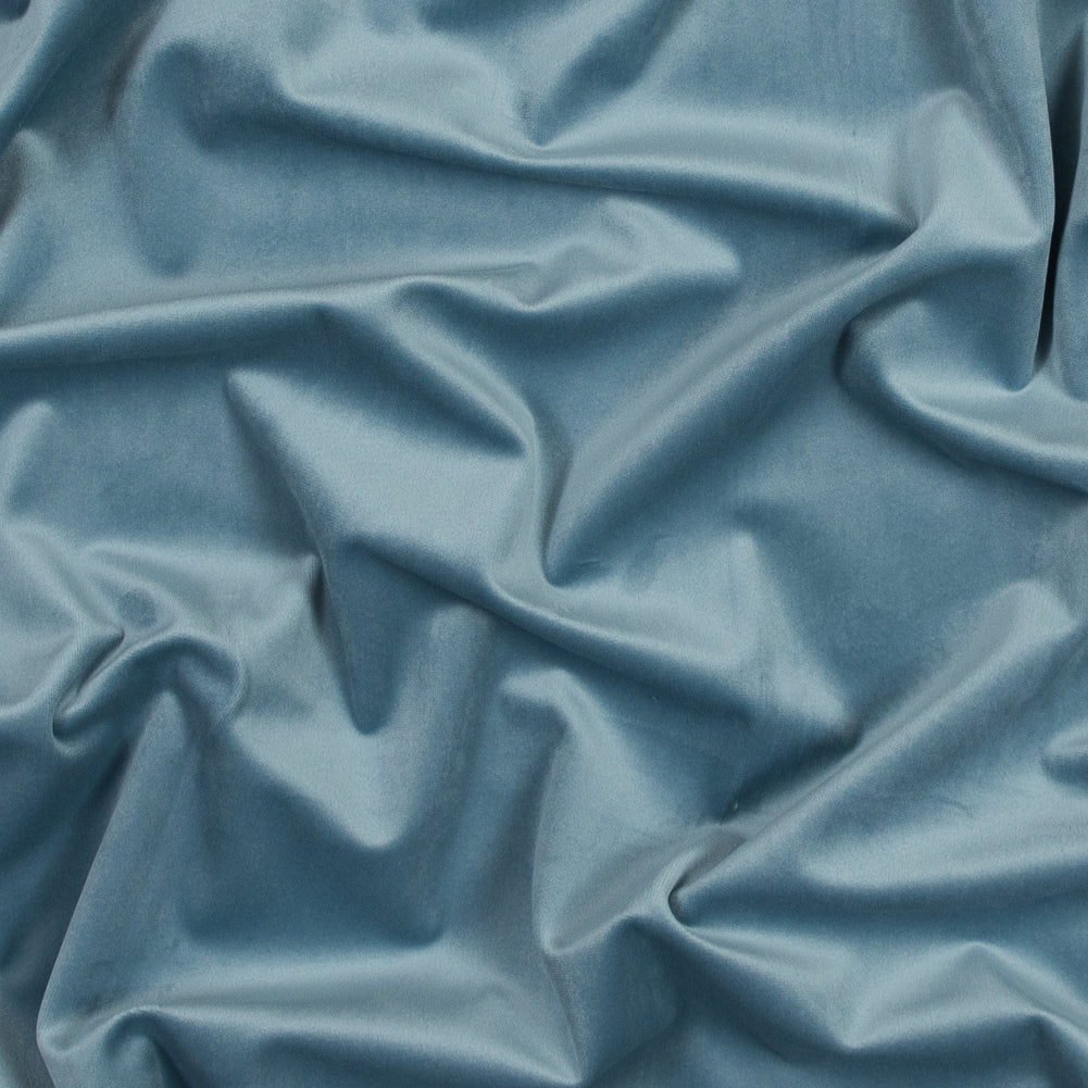 Ultra Soft Polyester Velvet - Powder Blue - British Imported Ultra Soft Polyester Velvet - Powder Blue - British Imported