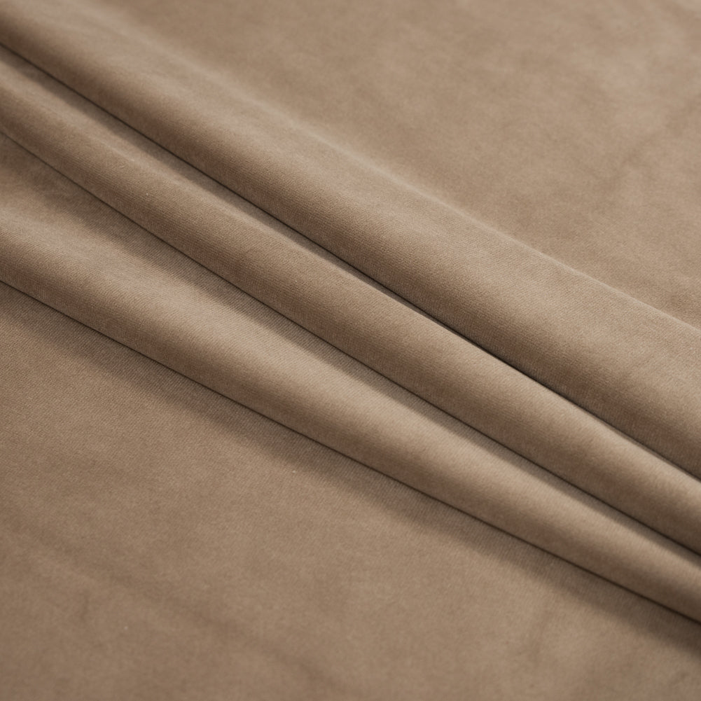 Ultra Soft Polyester Velvet - Caramel - British Imported Folded Ultra Soft Polyester Velvet - Caramel - British Imported Folded