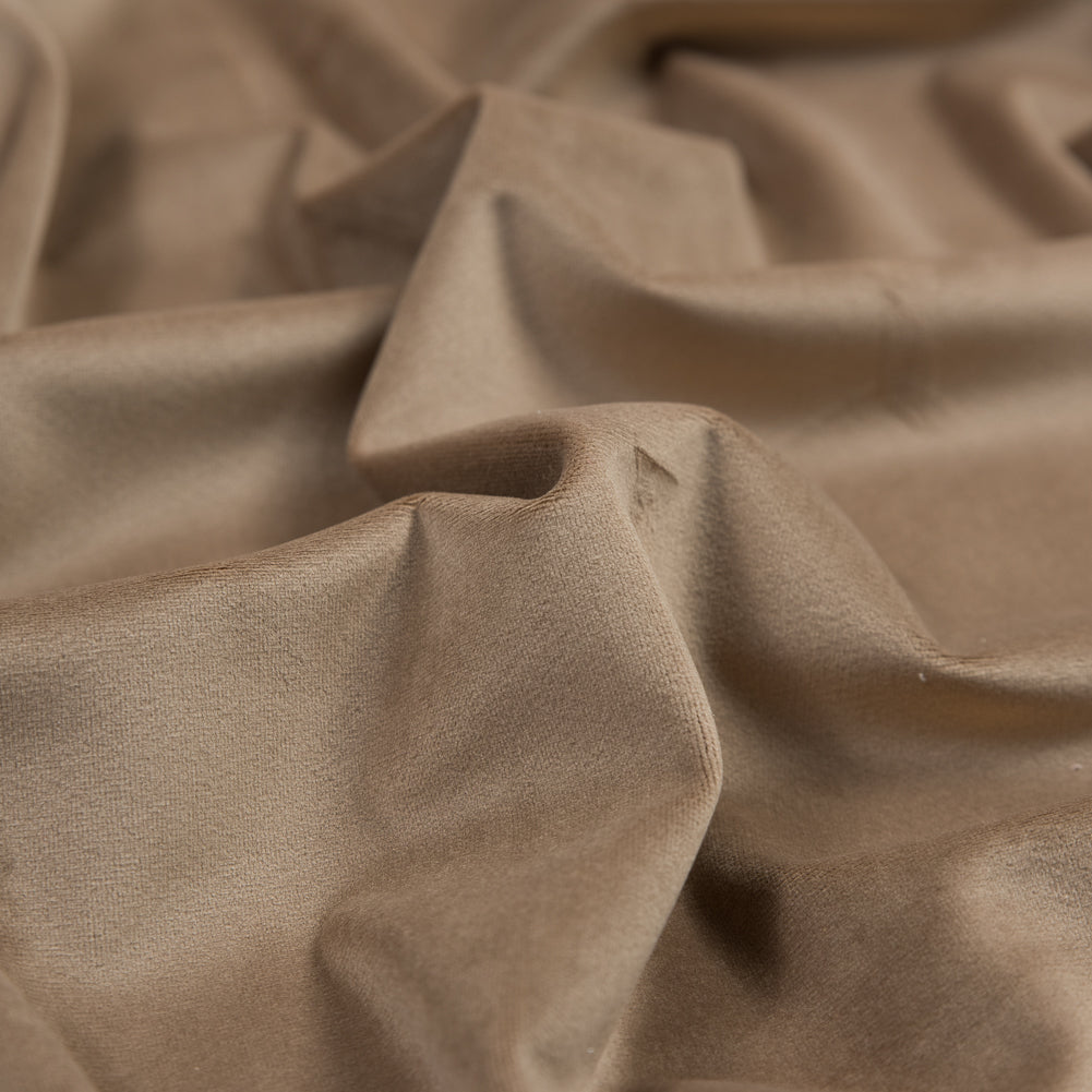 Ultra Soft Polyester Velvet - Caramel - British Imported Detail Ultra Soft Polyester Velvet - Caramel - British Imported Detail