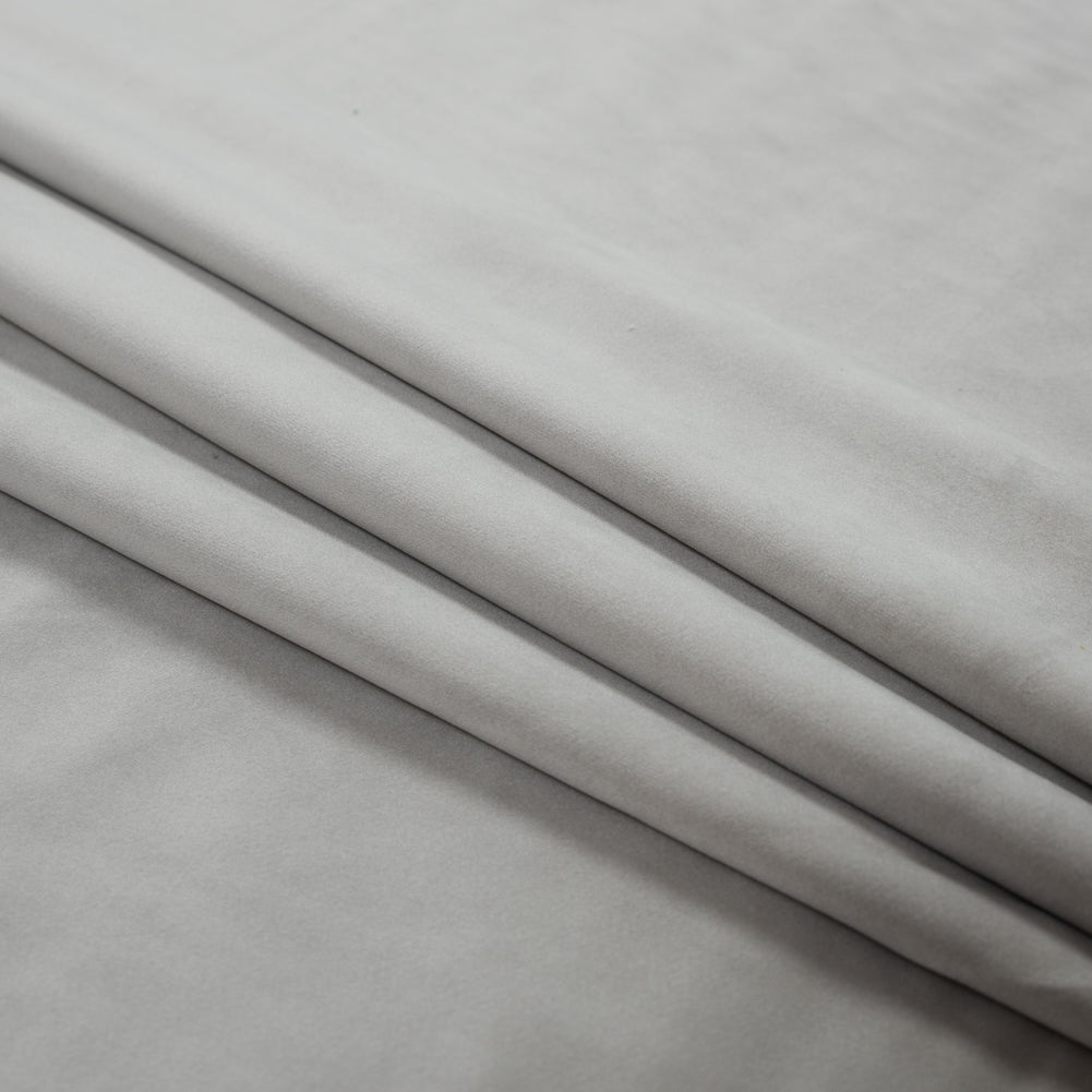 Ultra Soft Polyester Velvet - Dove - British Imported Folded Ultra Soft Polyester Velvet - Dove - British Imported Folded