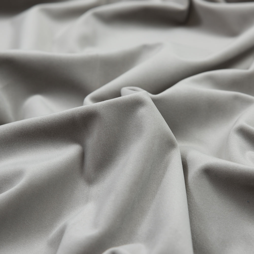 Ultra Soft Polyester Velvet - Dove - British Imported Detail Ultra Soft Polyester Velvet - Dove - British Imported Detail