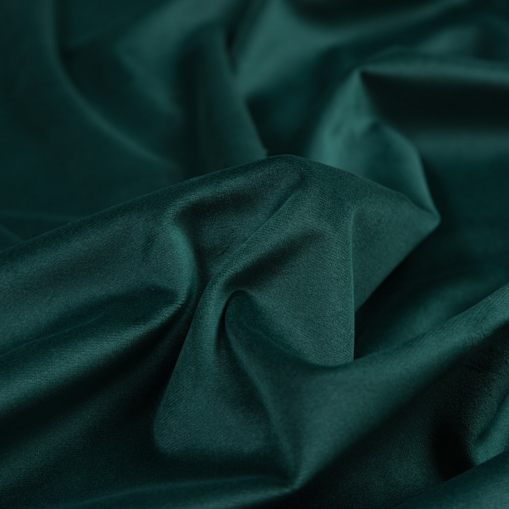 Ultra Soft Polyester Velvet - Emerald - British Imported Detail Ultra Soft Polyester Velvet - Emerald - British Imported Detail