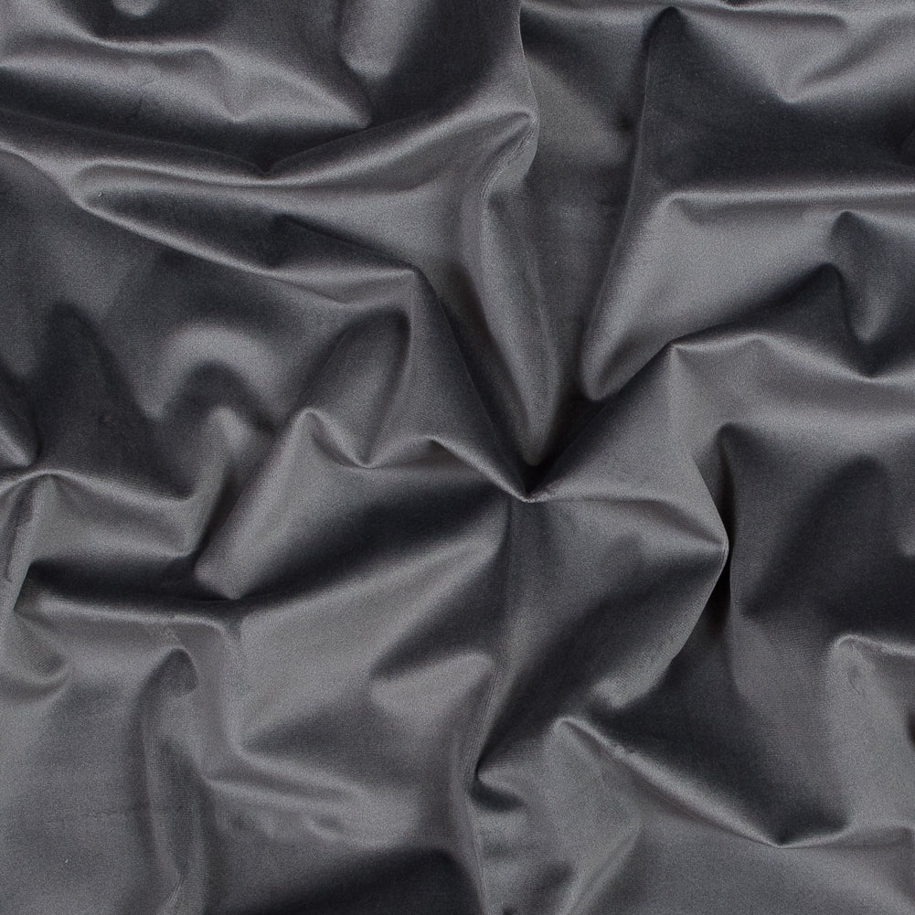 Ultra Soft Polyester Velvet - Slate - British Imported Ultra Soft Polyester Velvet - Slate - British Imported
