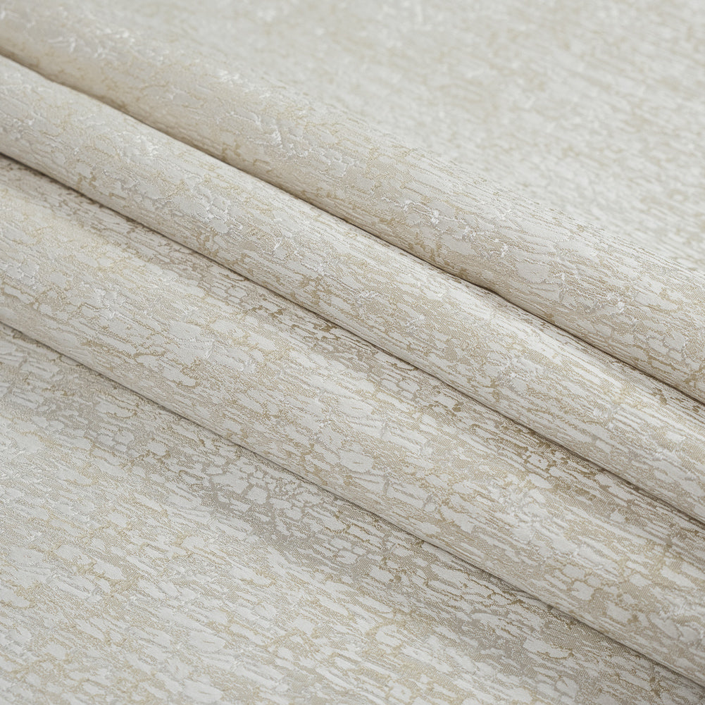 Satin-Face Jacquard - Champagne Crackle - British Imported Folded Satin-Face Jacquard - Champagne Crackle - British Imported Folded