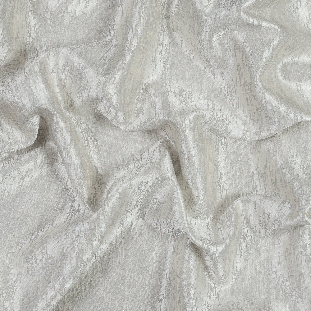Satin-Face Jacquard - Dove Crackle - British Imported Satin-Face Jacquard - Dove Crackle - British Imported