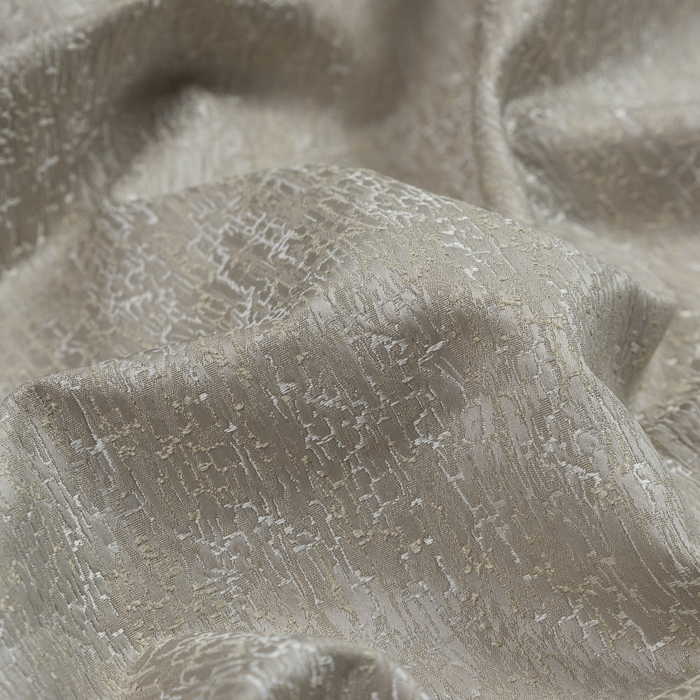 Satin-Face Jacquard - Wheat Crackle - British Imported Detail Satin-Face Jacquard - Wheat Crackle - British Imported Detail