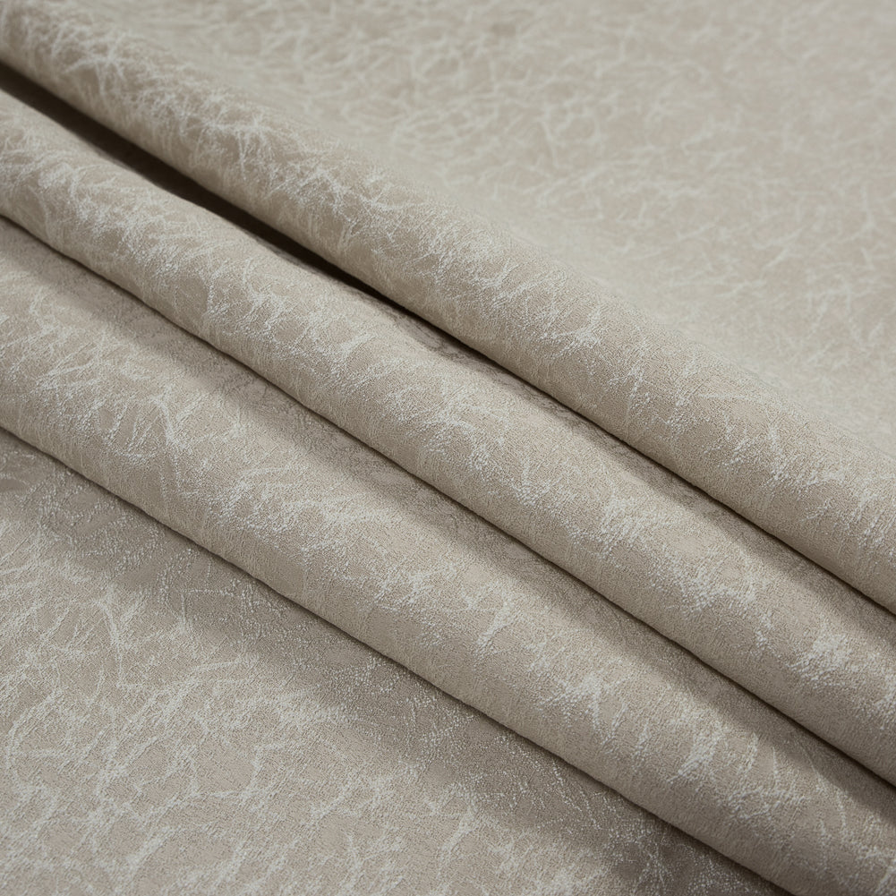 Satin-Faced Jacquard - Wheat Cracked - British Imported Folded Satin-Faced Jacquard - Wheat Cracked - British Imported Folded