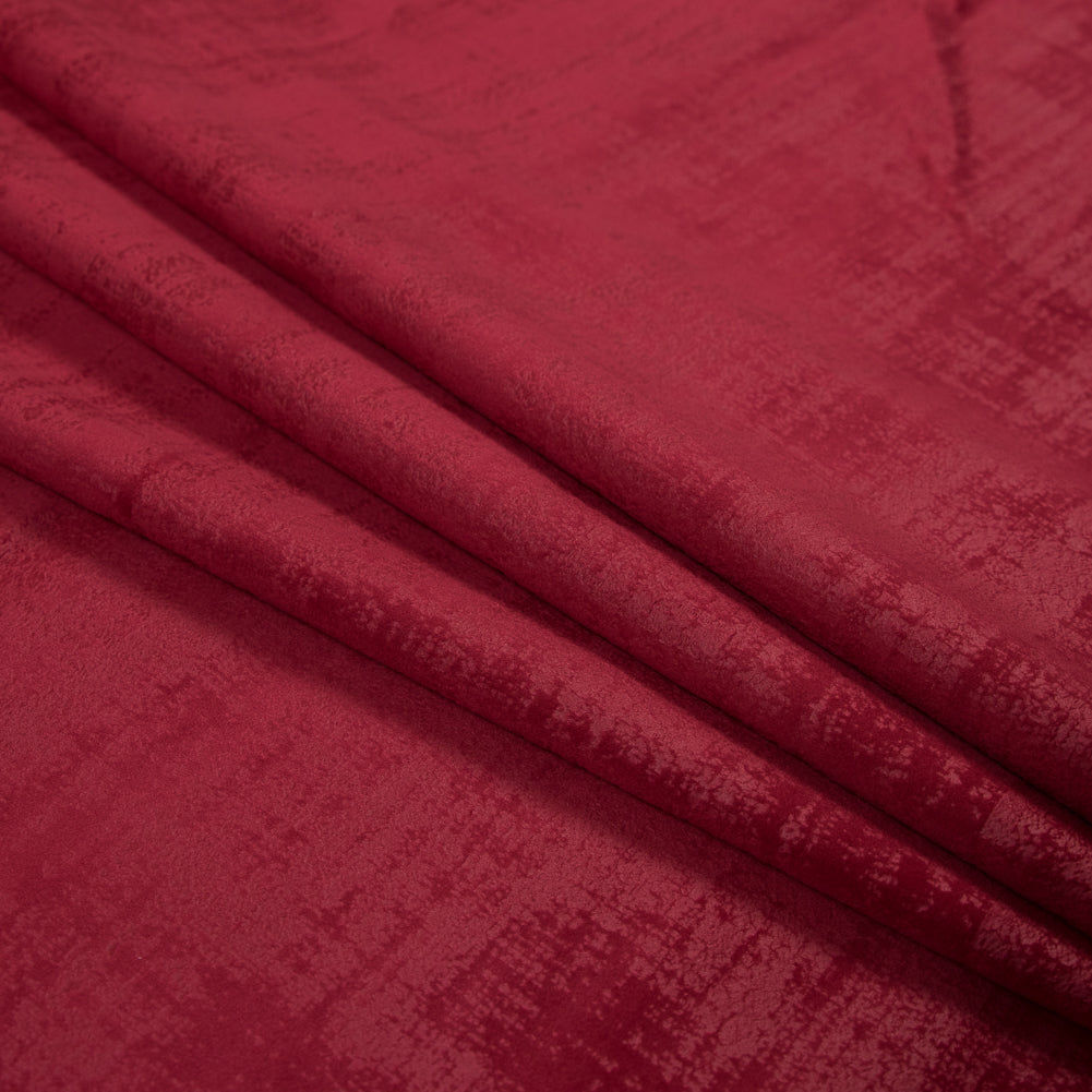 Embossed Textured Velvet - Cassis - British Imported Folded Embossed Textured Velvet - Cassis - British Imported Folded