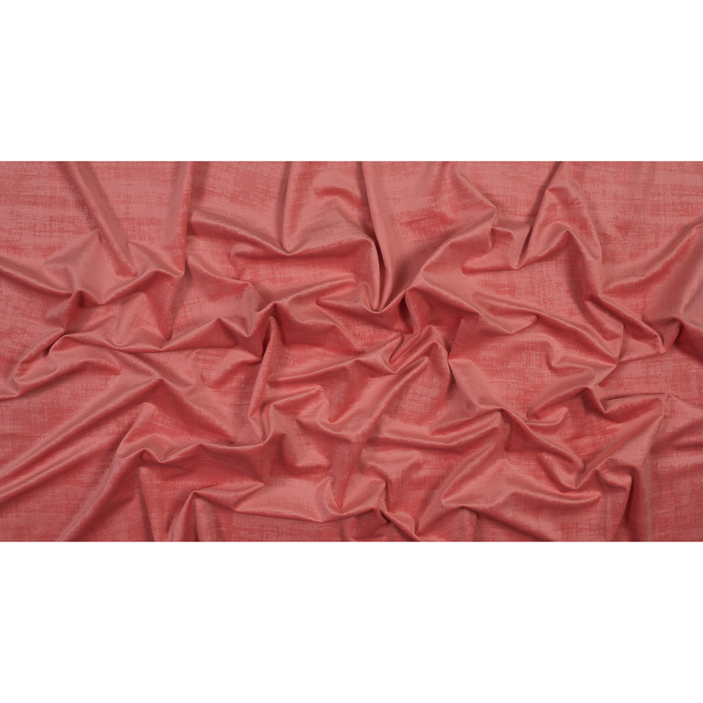 Embossed Textured Velvet - Coral - British Imported Full Embossed Textured Velvet - Coral - British Imported Full