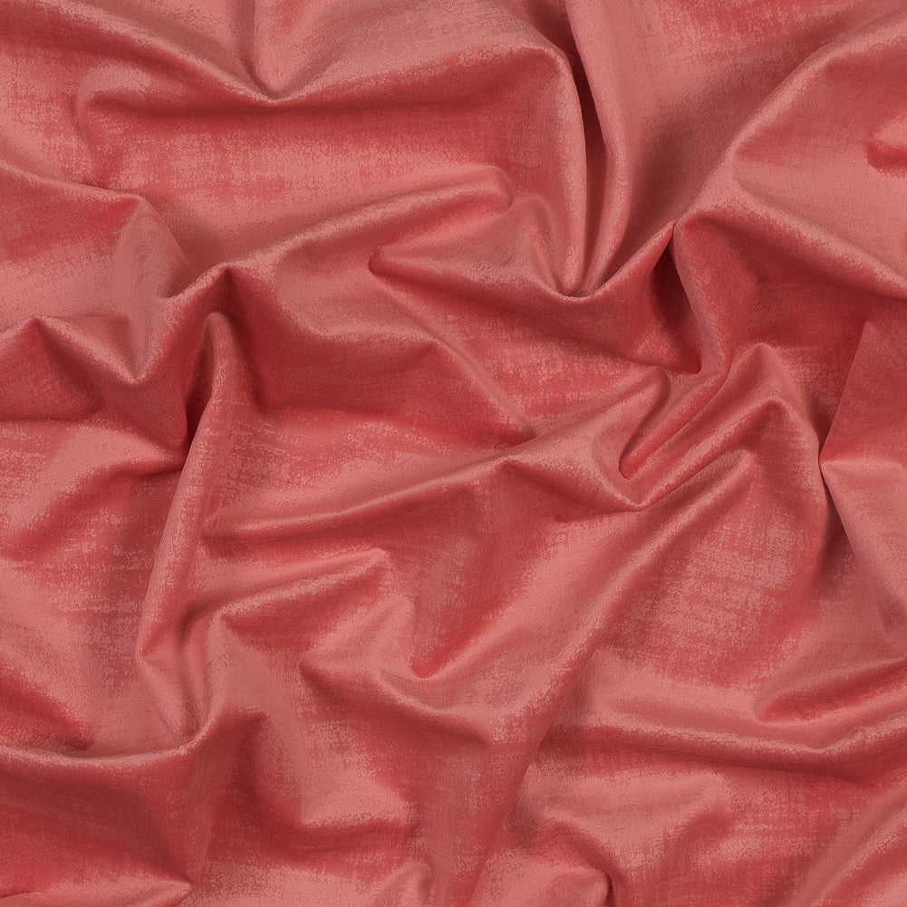 Embossed Textured Velvet - Coral - British Imported Embossed Textured Velvet - Coral - British Imported