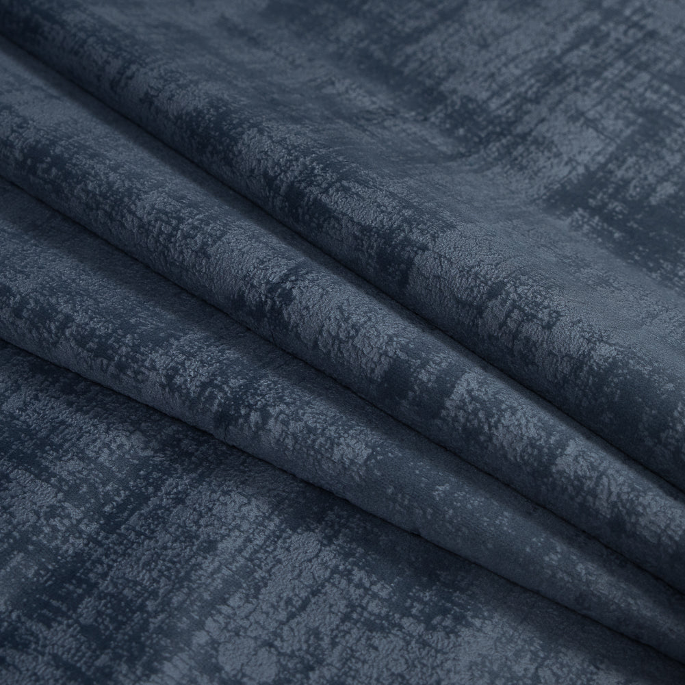 Embossed Textured Velvet - Denim - British Imported Folded Embossed Textured Velvet - Denim - British Imported Folded