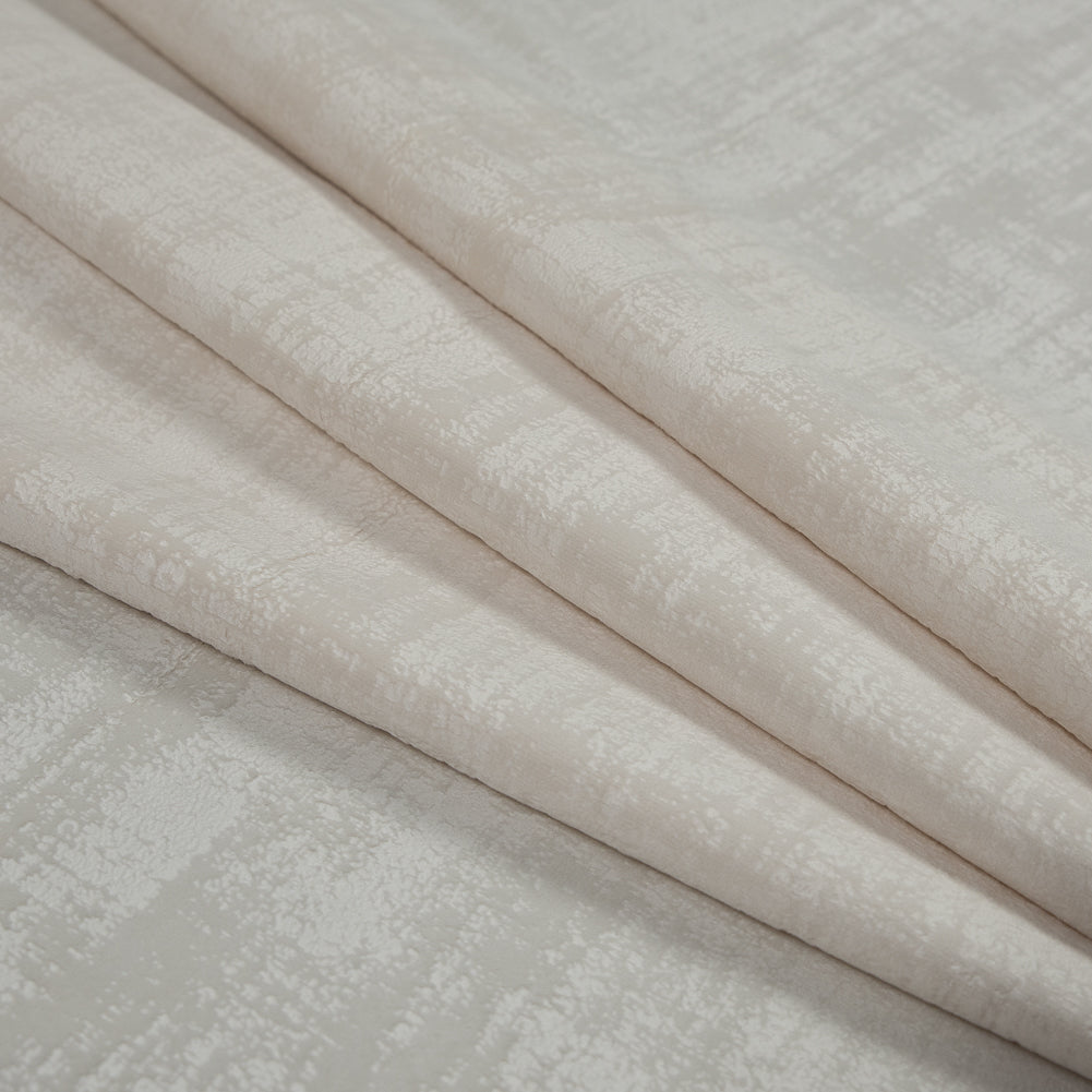 Embossed Textured Velvet - Ivory - British Imported Folded Embossed Textured Velvet - Ivory - British Imported Folded