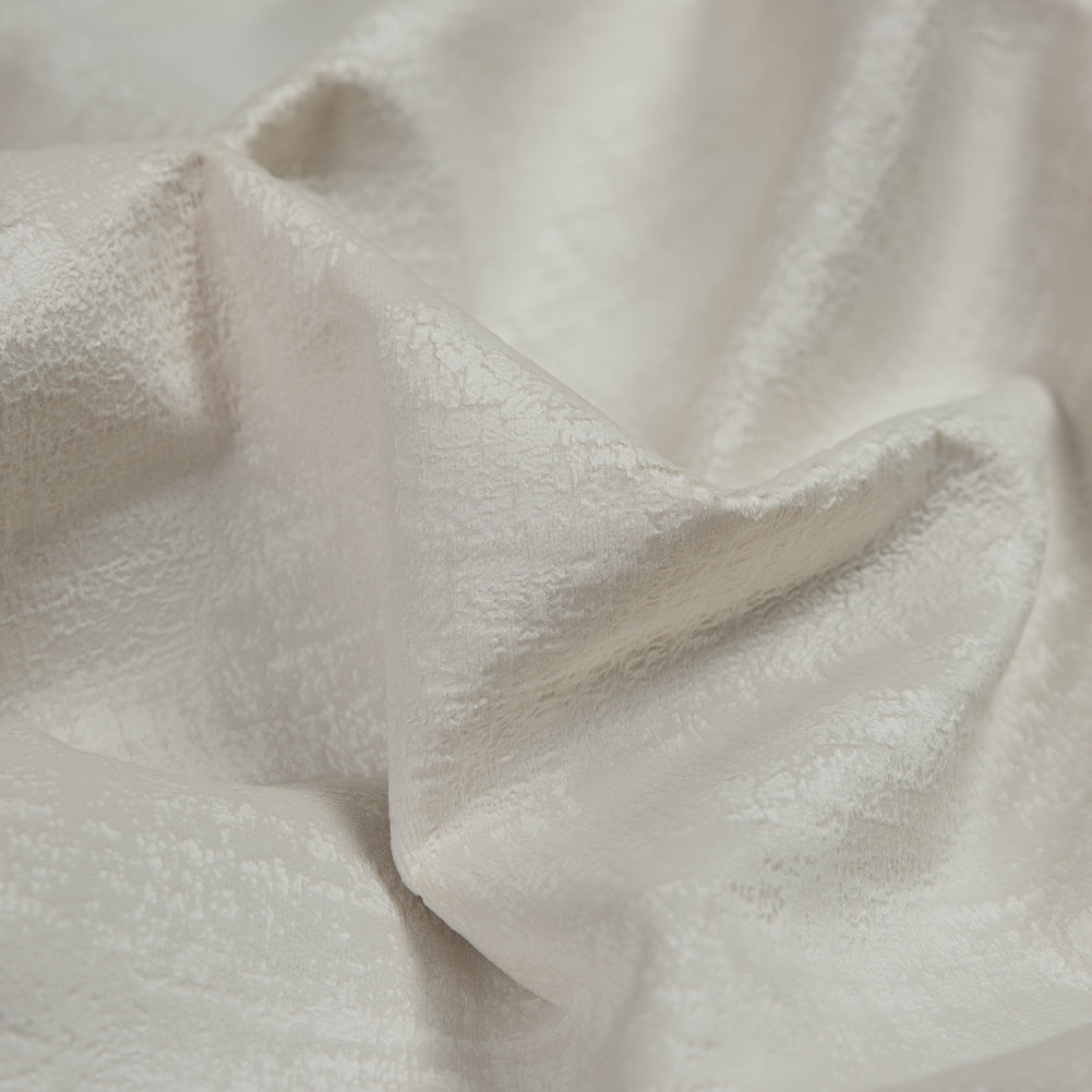 Embossed Textured Velvet - Ivory - British Imported Detail Embossed Textured Velvet - Ivory - British Imported Detail