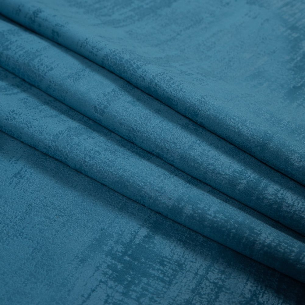 Embossed Textured Velvet - Marine - British Imported Folded Embossed Textured Velvet - Marine - British Imported Folded