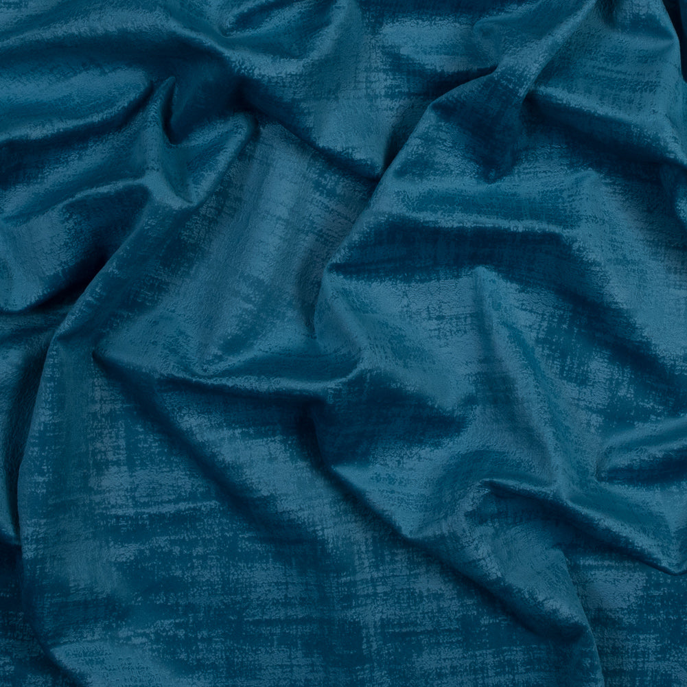 Embossed Textured Velvet - Marine - British Imported Embossed Textured Velvet - Marine - British Imported