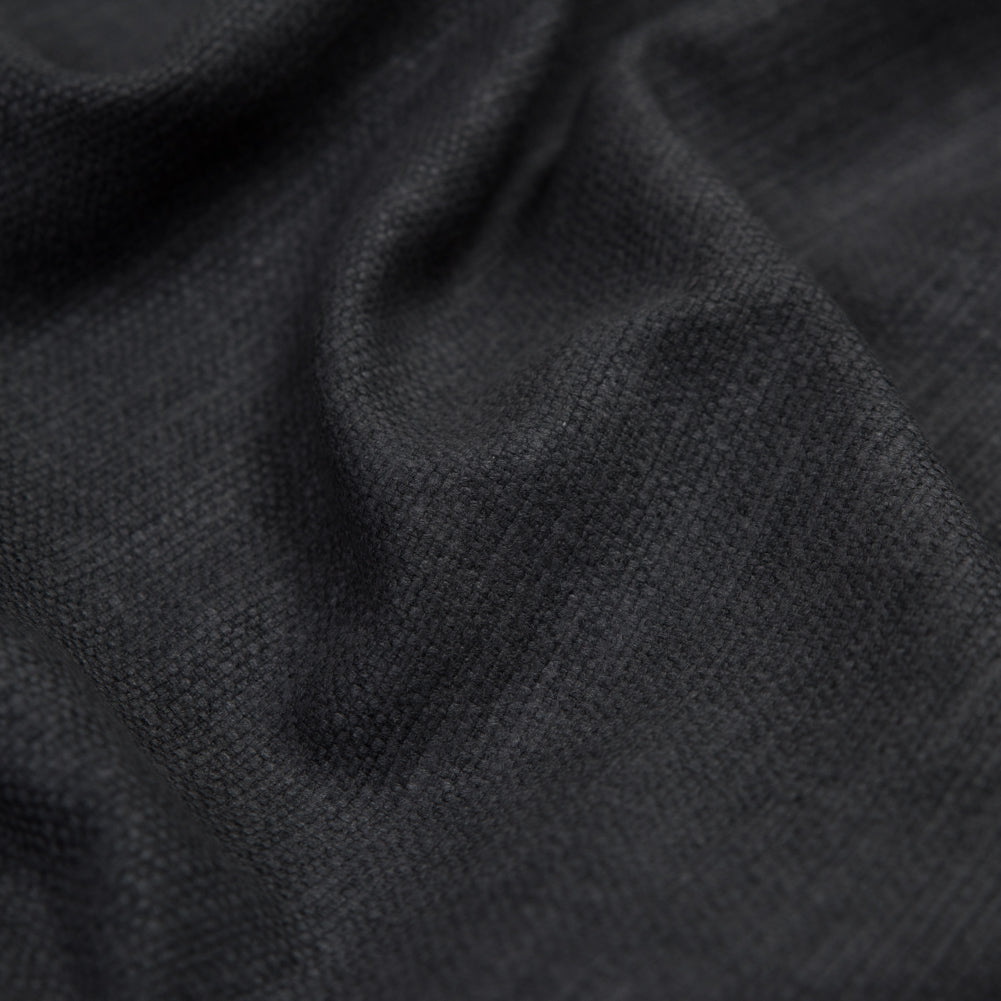 Polyester and Cotton Woven - Charcoal - British Imported Detail Polyester and Cotton Woven - Charcoal - British Imported Detail