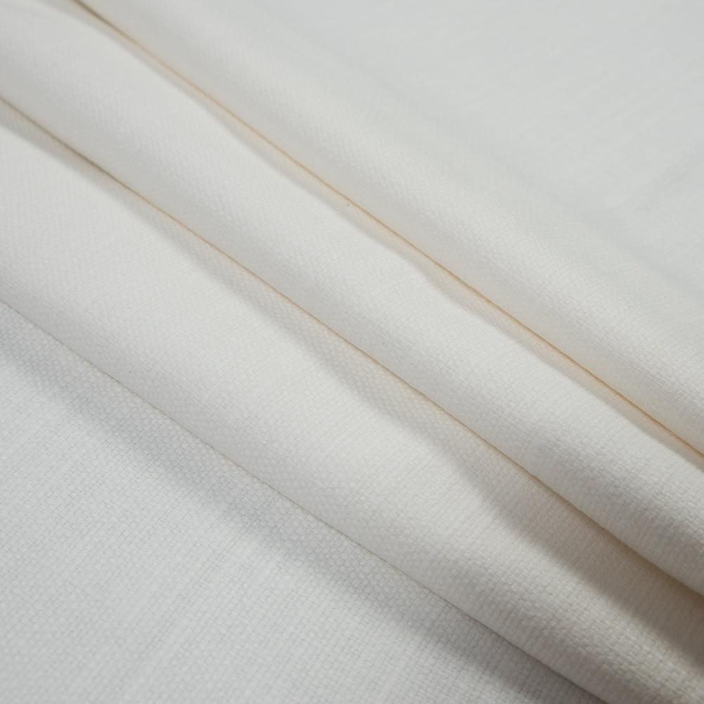 Polyester and Cotton Woven - Ivory - British Imported Folded Polyester and Cotton Woven - Ivory - British Imported Folded