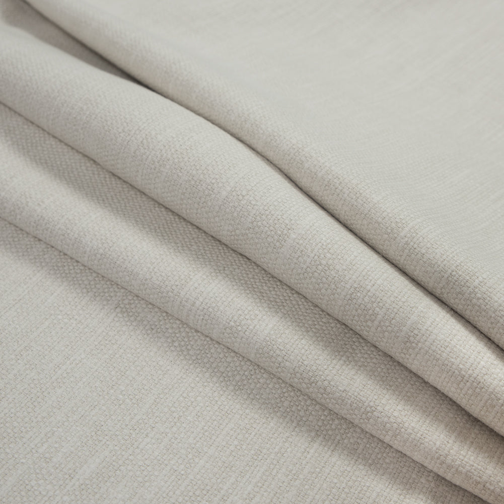 Polyester and Cotton Woven - Oyster - British Imported Folded Polyester and Cotton Woven - Oyster - British Imported Folded