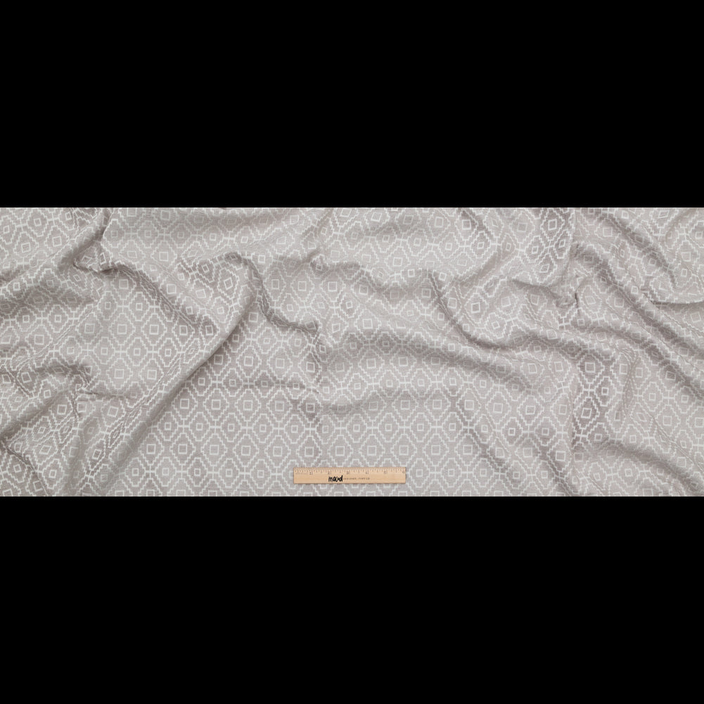 Chenille Jacquard - Dove Diamond Geometric - British Imported Chenille Jacquard - Dove Diamond Geometric - British Imported