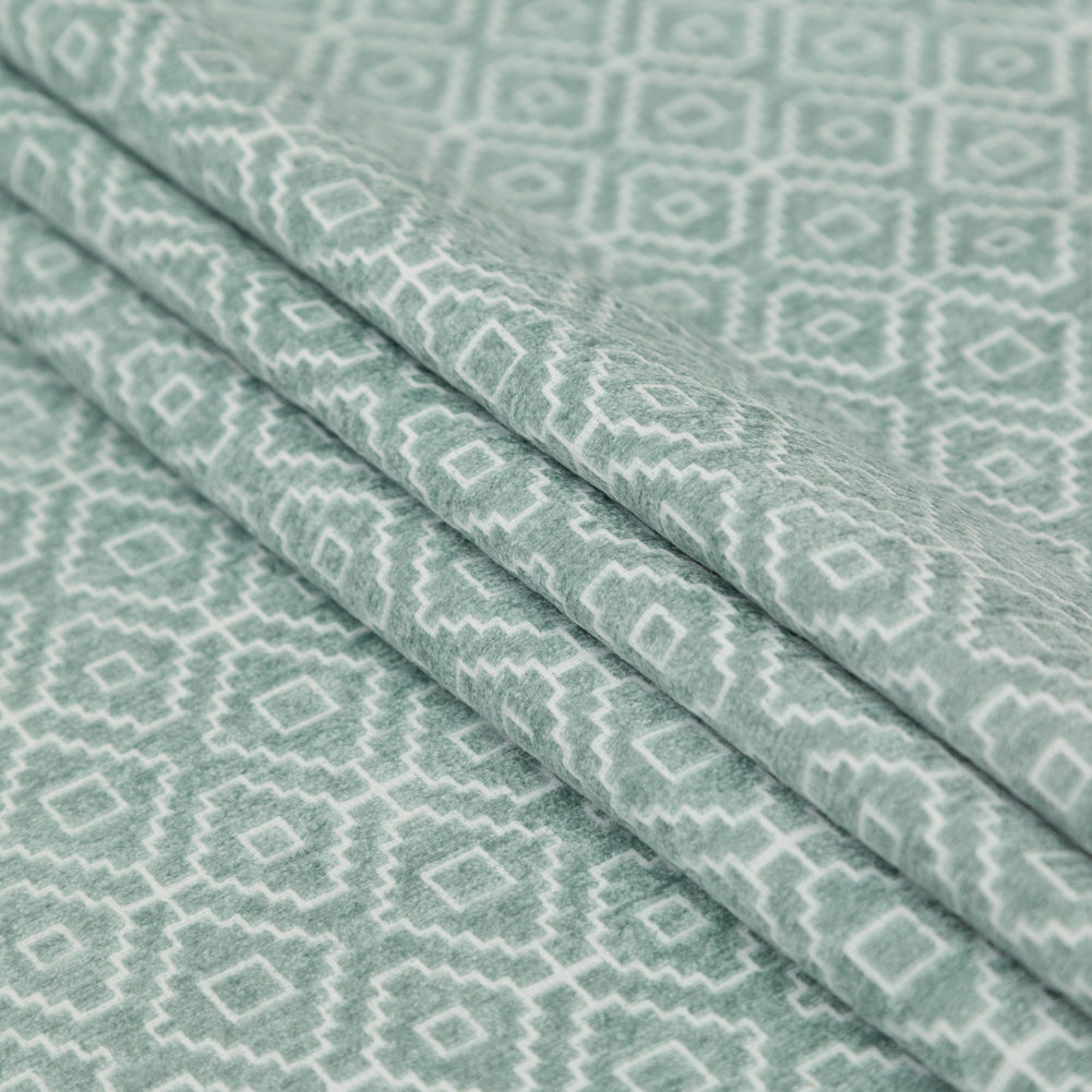 Chenille Jacquard - Spa Diamond Geometric - British Imported Chenille Jacquard - Spa Diamond Geometric - British Imported