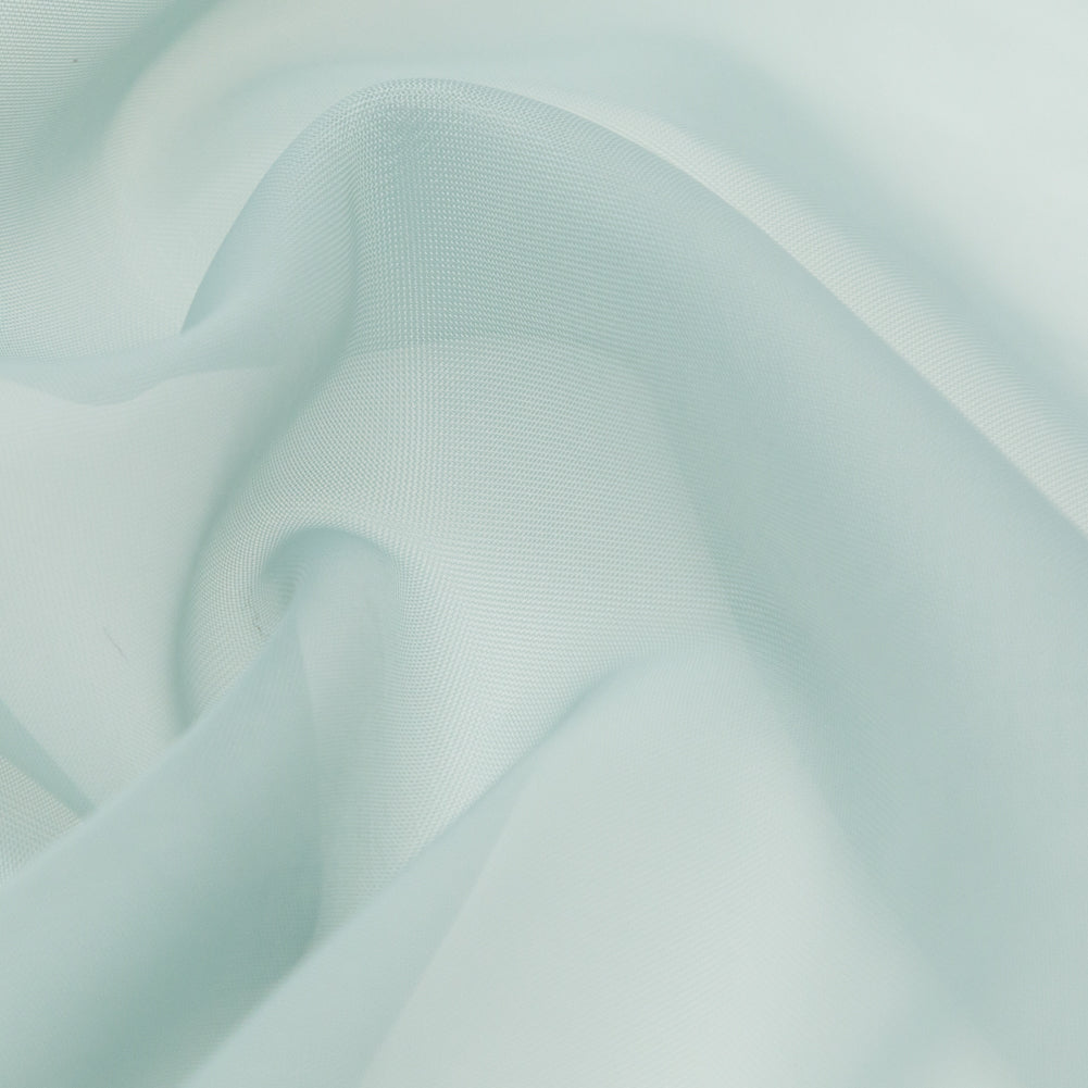 Smooth Drapery Sheers Fabric - Aqua - British Imported Detail Smooth Drapery Sheers Fabric - Aqua - British Imported Detail