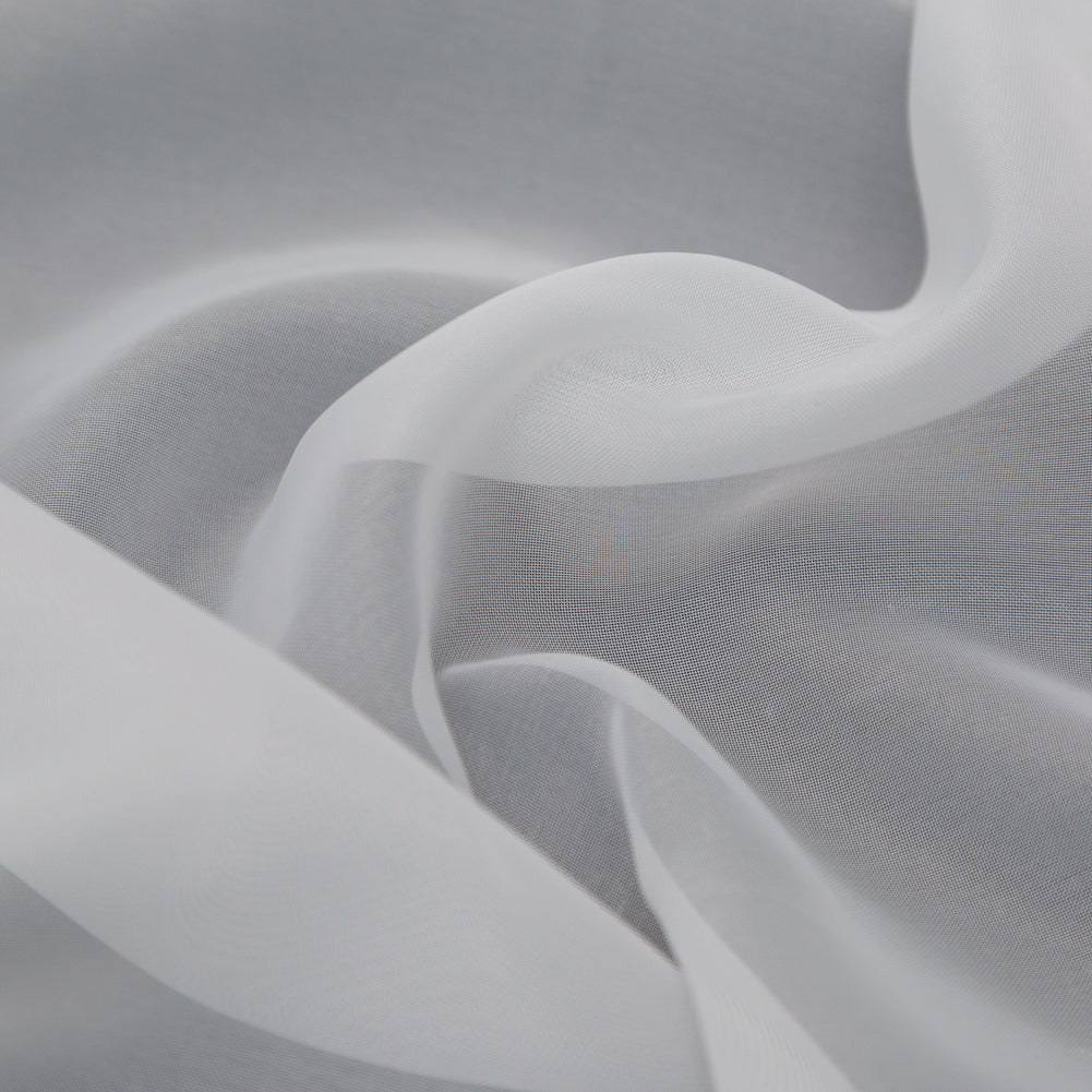 Smooth Drapery Sheers Fabric - Snow - British Imported Detail Smooth Drapery Sheers Fabric - Snow - British Imported Detail