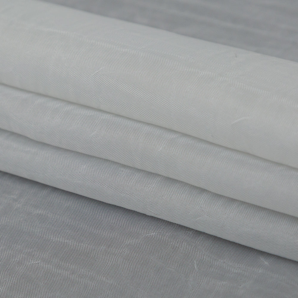 Wrinkled Drapery Sheer Fabric - Dove - British Imported Folded Wrinkled Drapery Sheer Fabric - Dove - British Imported Folded