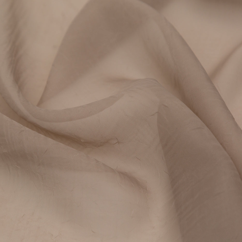 Wrinkled Drapery Sheer Fabric - Fawn - British Imported Detail Wrinkled Drapery Sheer Fabric - Fawn - British Imported Detail