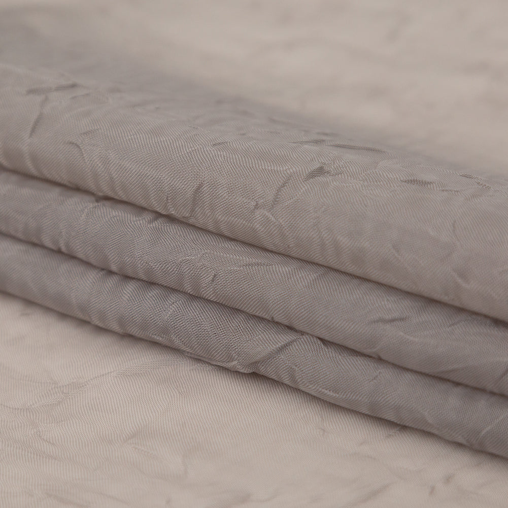 Wrinkled Drapery Sheer Fabric - Otter - British Imported Folded Wrinkled Drapery Sheer Fabric - Otter - British Imported Folded