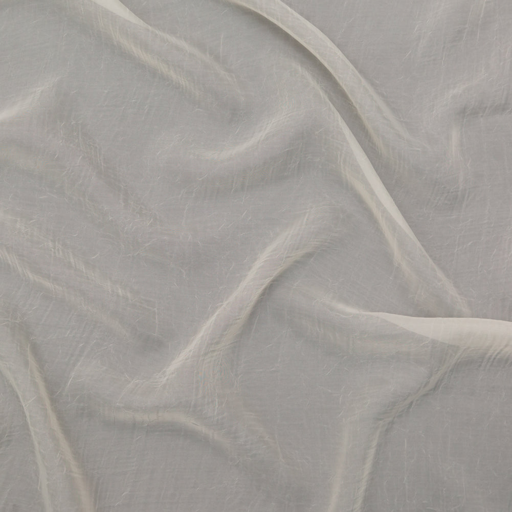 Wrinkled Drapery Sheer Fabric - Oyster - British Imported Wrinkled Drapery Sheer Fabric - Oyster - British Imported