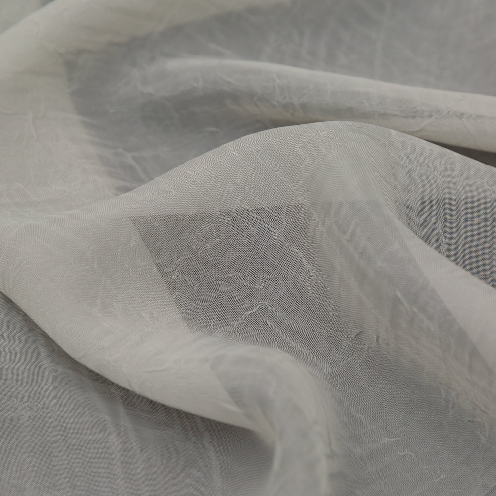 Wrinkled Drapery Sheer Fabric - Pebble - British Imported Detail Wrinkled Drapery Sheer Fabric - Pebble - British Imported Detail