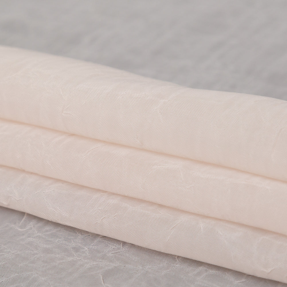 Wrinkled Drapery Sheer Fabric - Shell - British Imported Folded Wrinkled Drapery Sheer Fabric - Shell - British Imported Folded