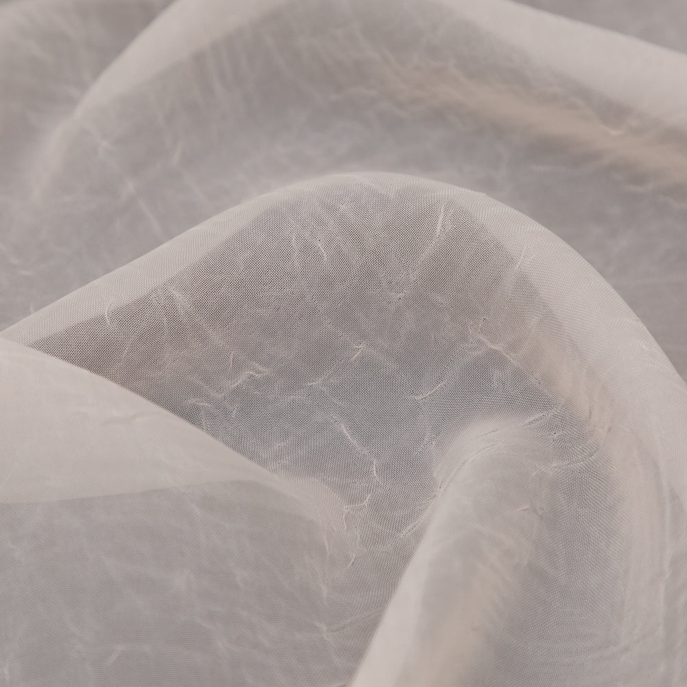 Wrinkled Drapery Sheer Fabric - Shell - British Imported Detail Wrinkled Drapery Sheer Fabric - Shell - British Imported Detail