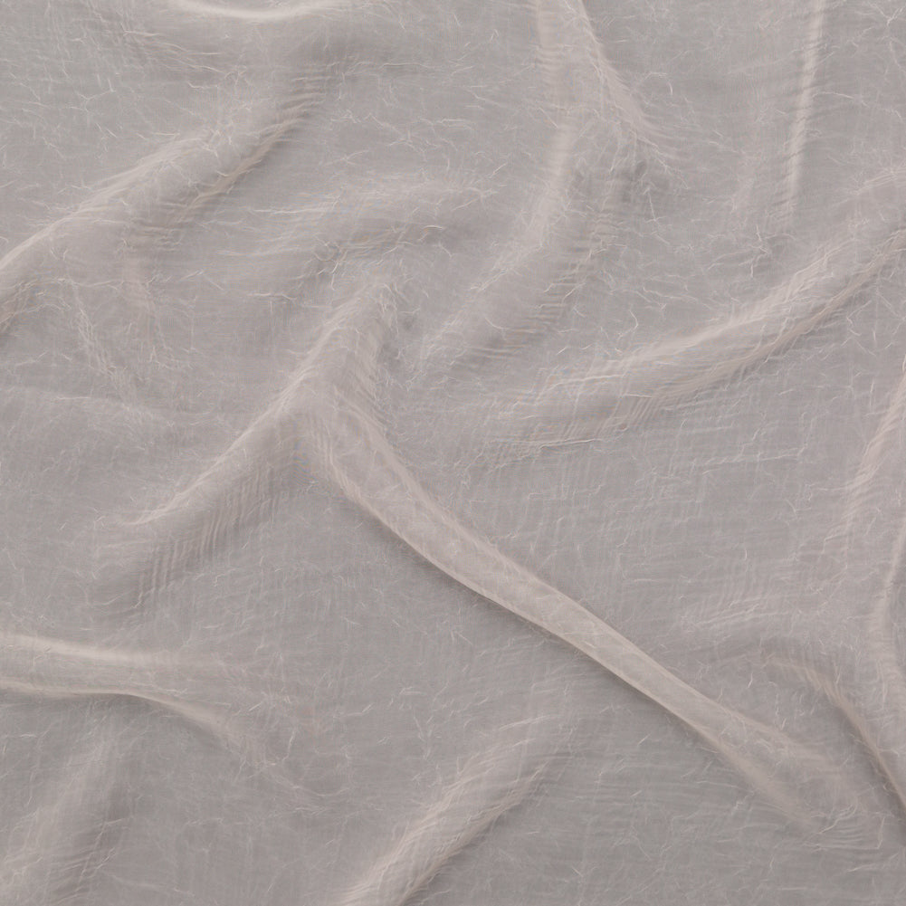 Wrinkled Drapery Sheer Fabric - Shell - British Imported Wrinkled Drapery Sheer Fabric - Shell - British Imported