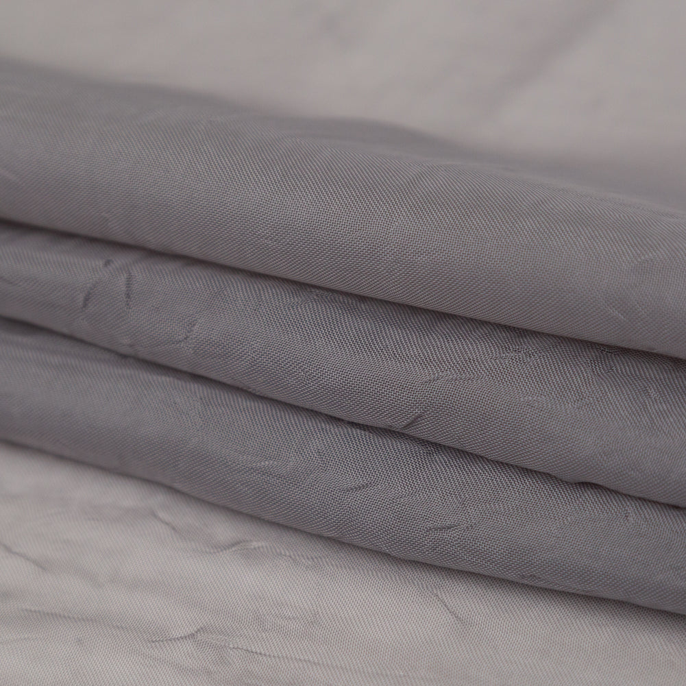 Wrinkled Drapery Sheer Fabric - Smoke - British Imported Folded Wrinkled Drapery Sheer Fabric - Smoke - British Imported Folded