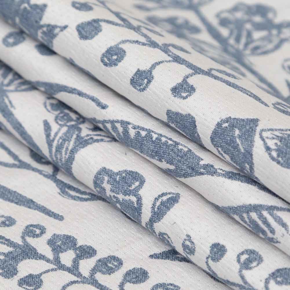 British Imported Denim Floral Blended Jacquard British Imported Denim Floral Blended Jacquard