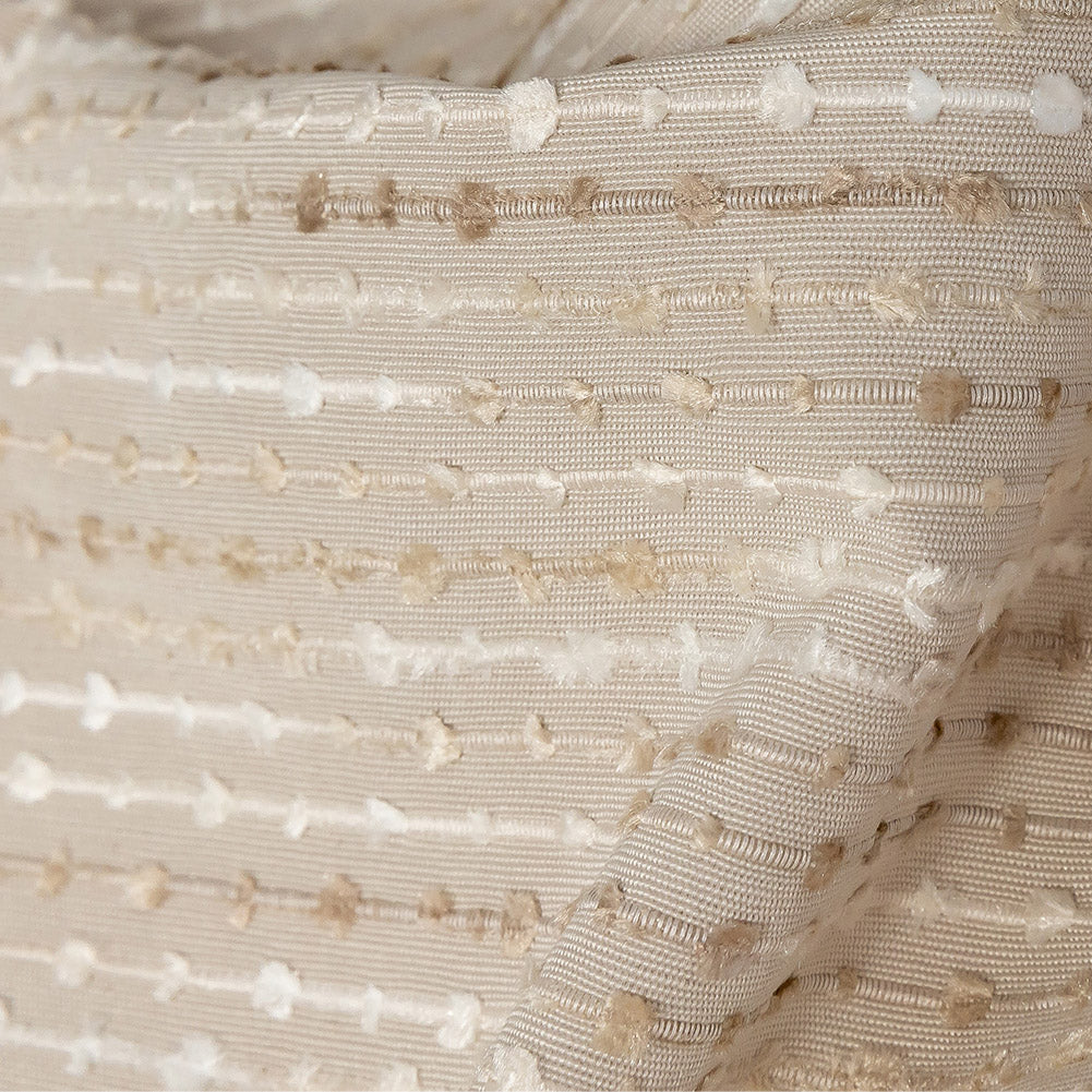 Drapery Faille with Raised Woven Stripes - Oyster British Imported Detail Drapery Faille with Raised Woven Stripes - Oyster British Imported Detail