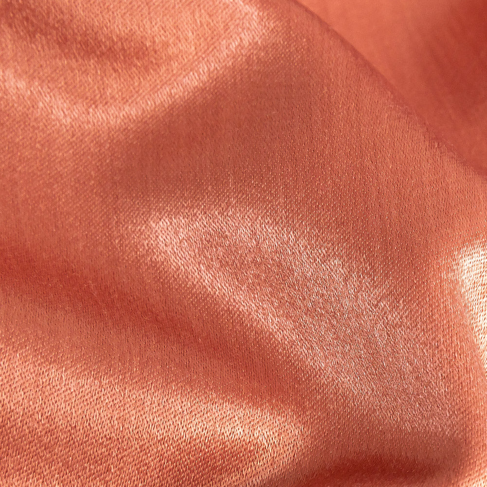 Home Decor Polyester Satin - Coral - British Imported Detail Home Decor Polyester Satin - Coral - British Imported Detail